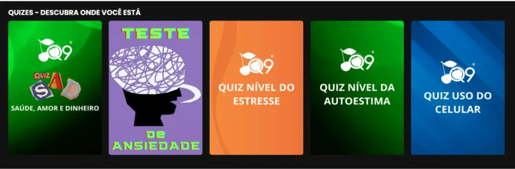 QUIZES DISPONÍVEIS EM NOSSA PLATAFORMA PARA VOCÊ